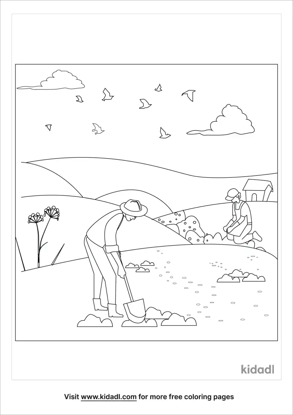 Farming Community Coloring Page