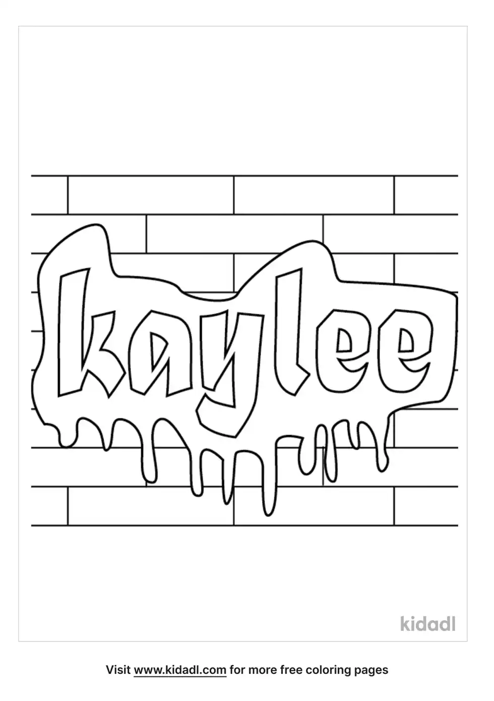 Graffiti Kaylee Coloring Page