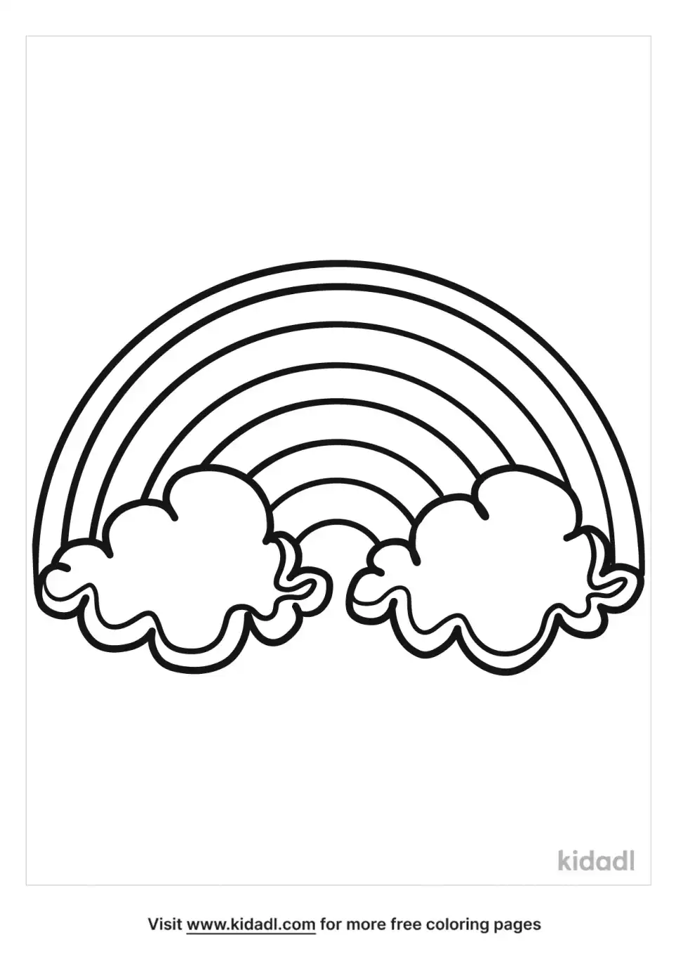 Rainbow Clouds Coloring Page