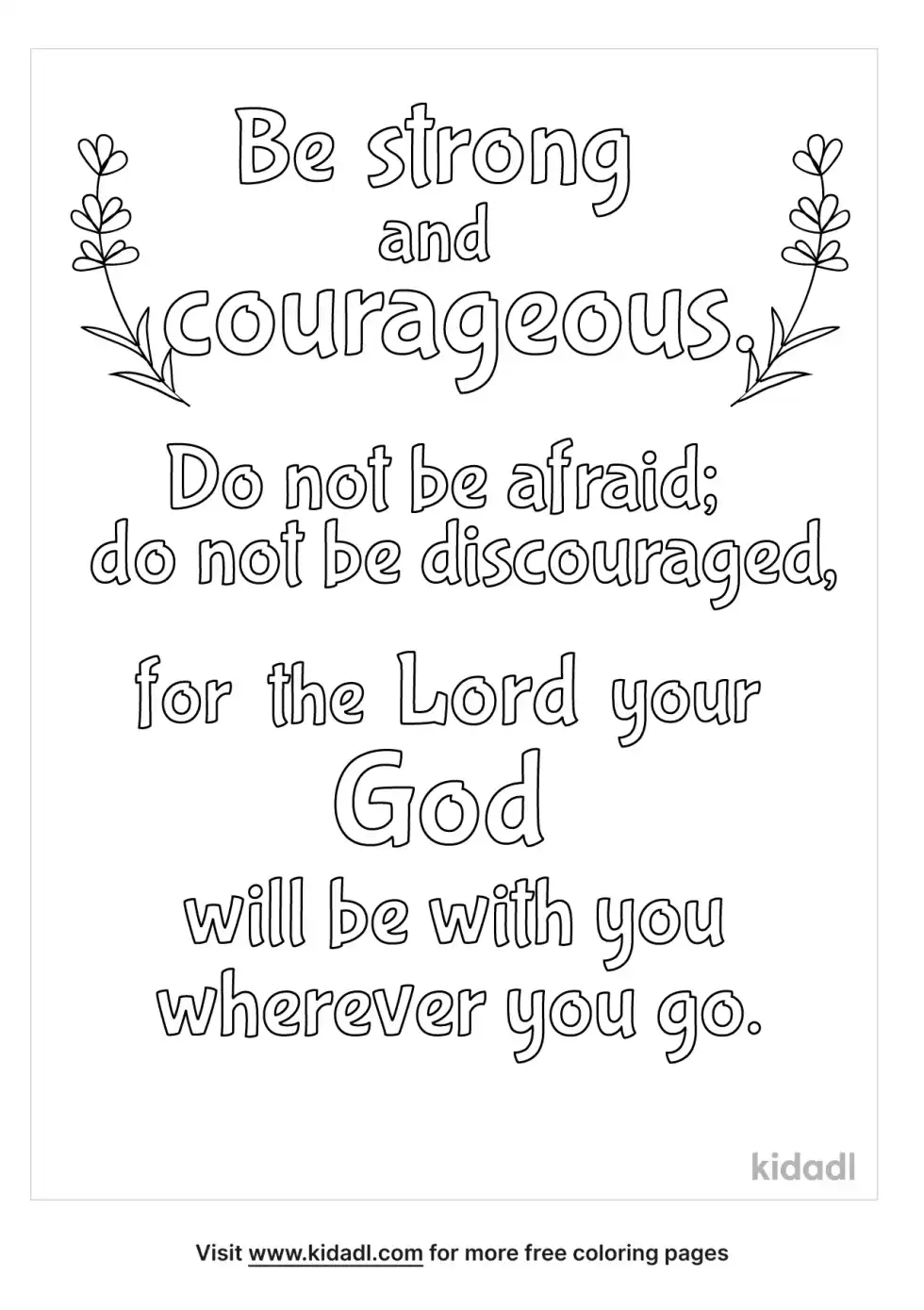 Joshua 1:9 Coloring Page