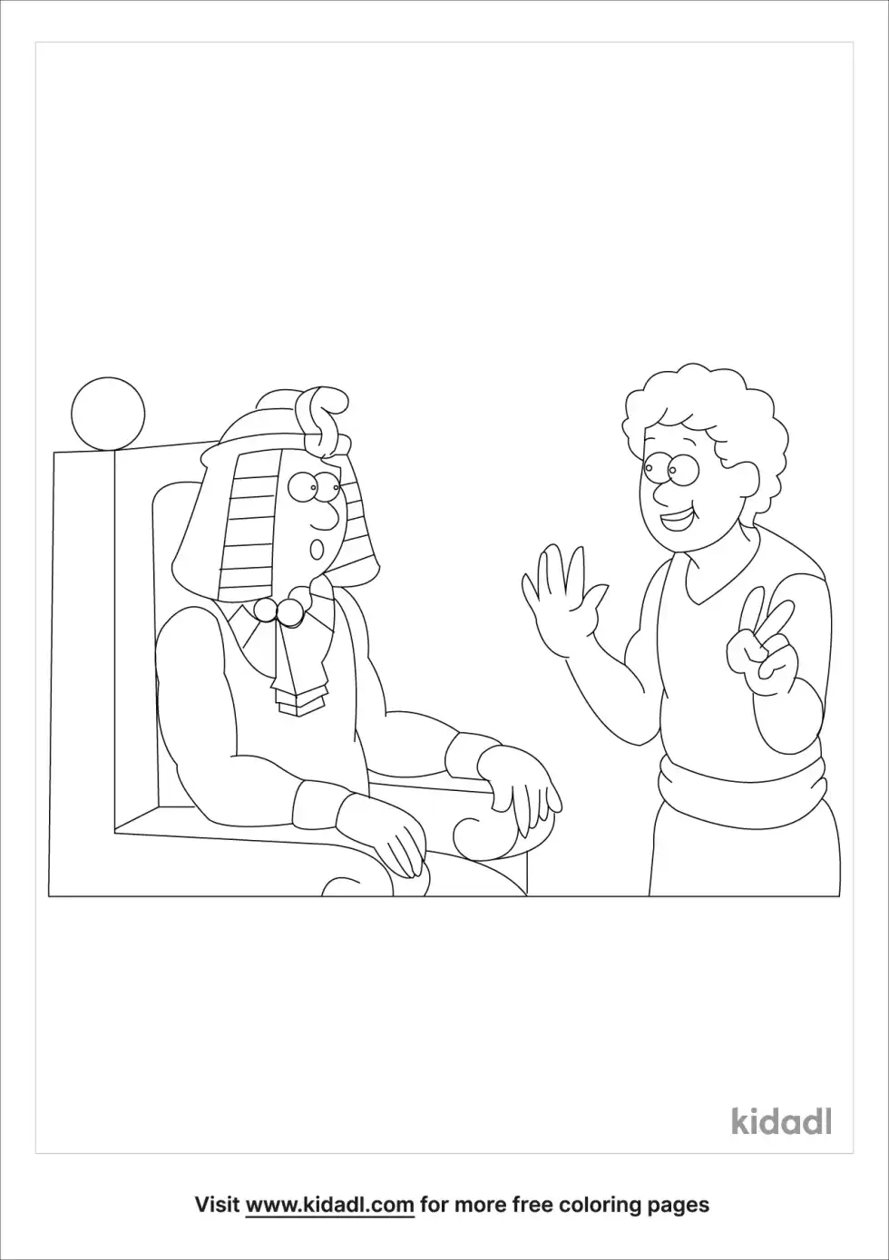 Joseph And Pharaoh Coloring Page