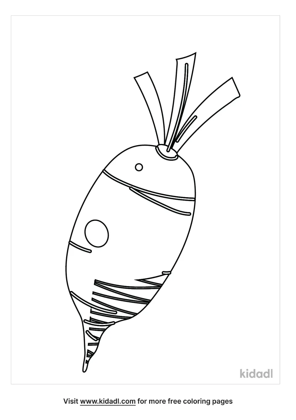 Parsnip Coloring Page