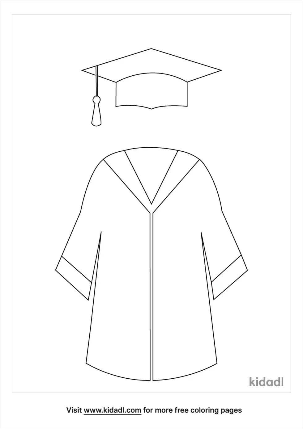 Cap And Gown Coloring Page