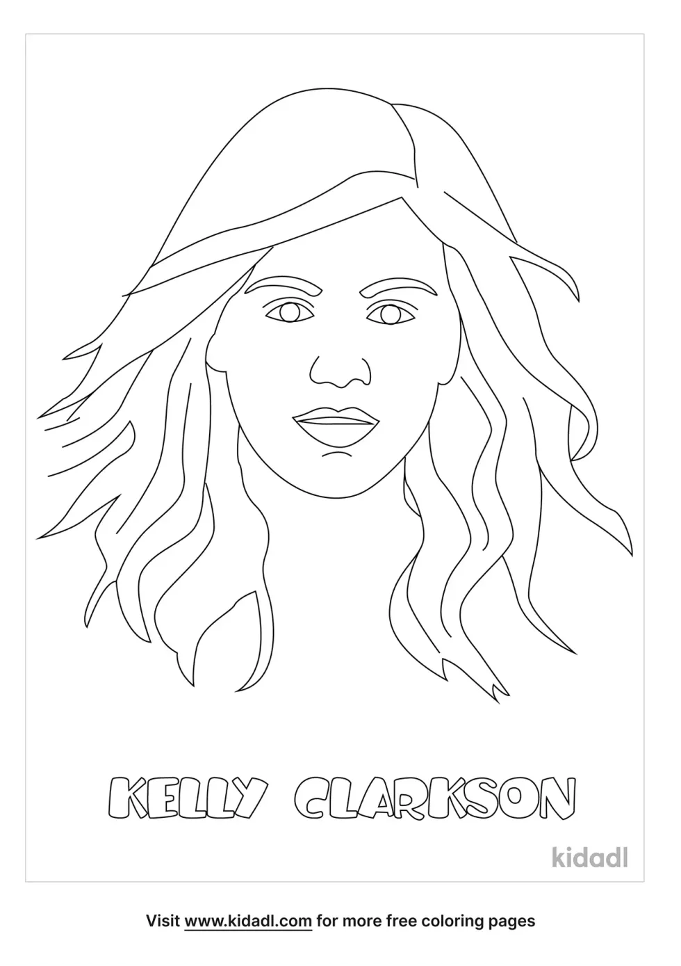 Kelly Clarkson Coloring Page