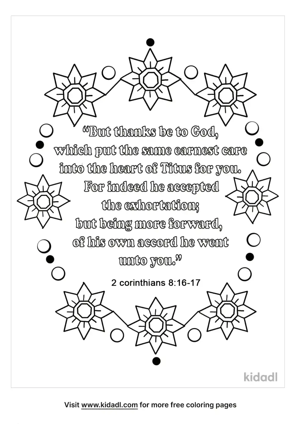 2 Corinthians 8:16-17 Coloring Page