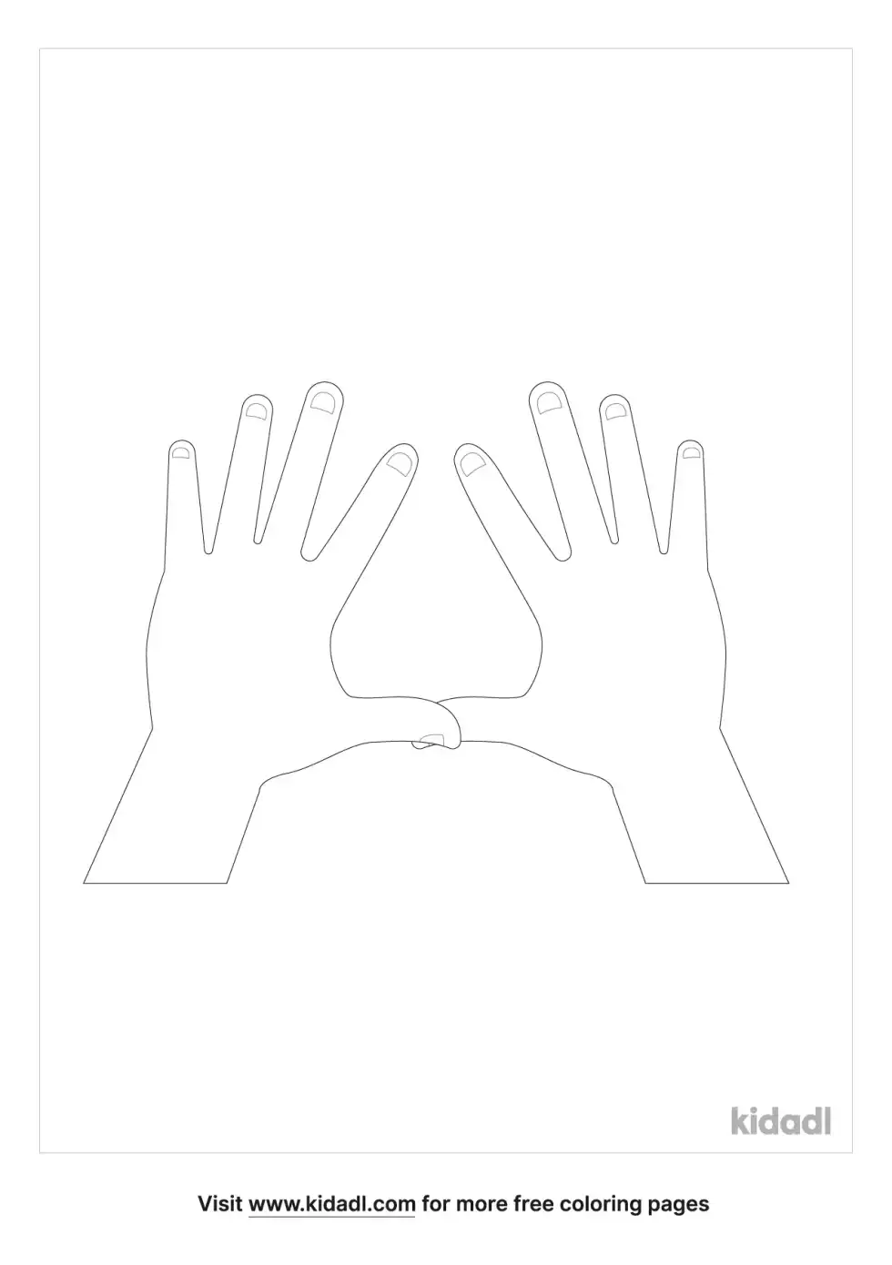 My Own Two Hands Coloring Page
