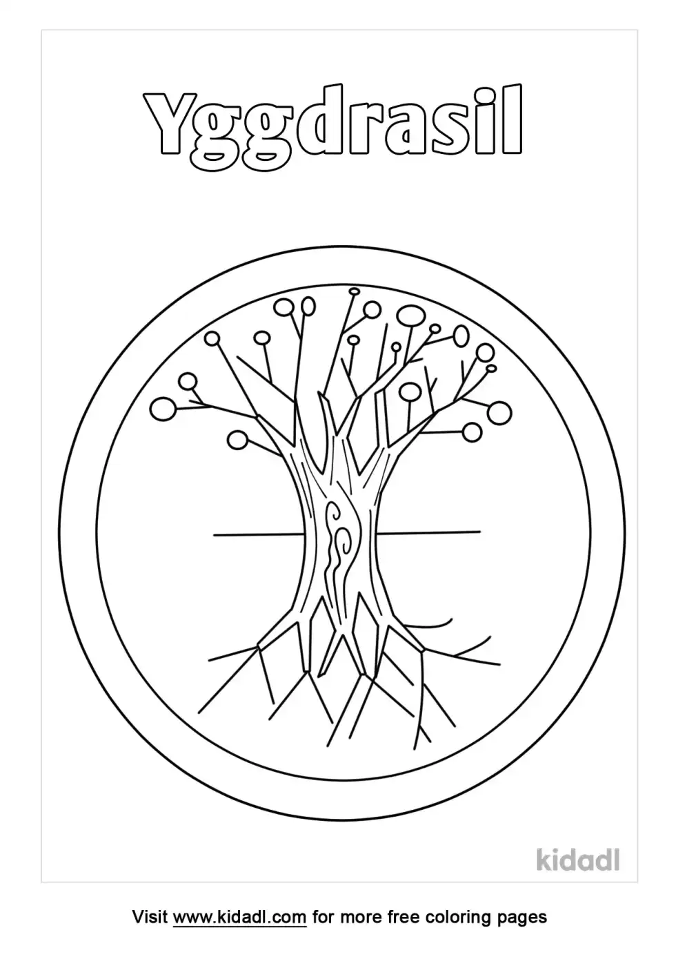 Yggdrasil Coloring Page
