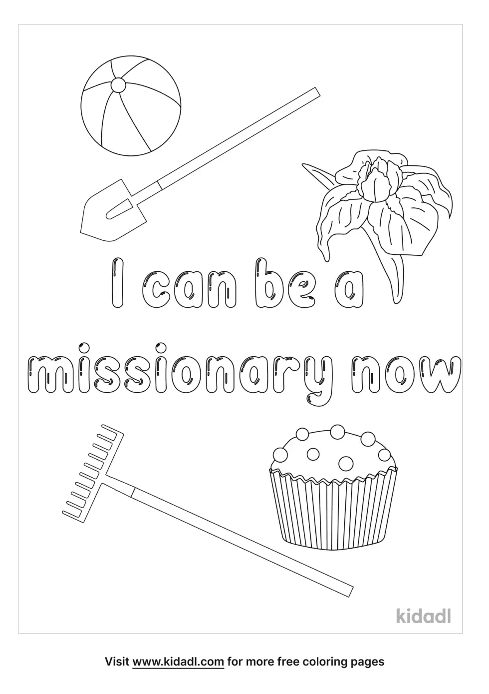 I Can Be A Missionary Now Coloring Page