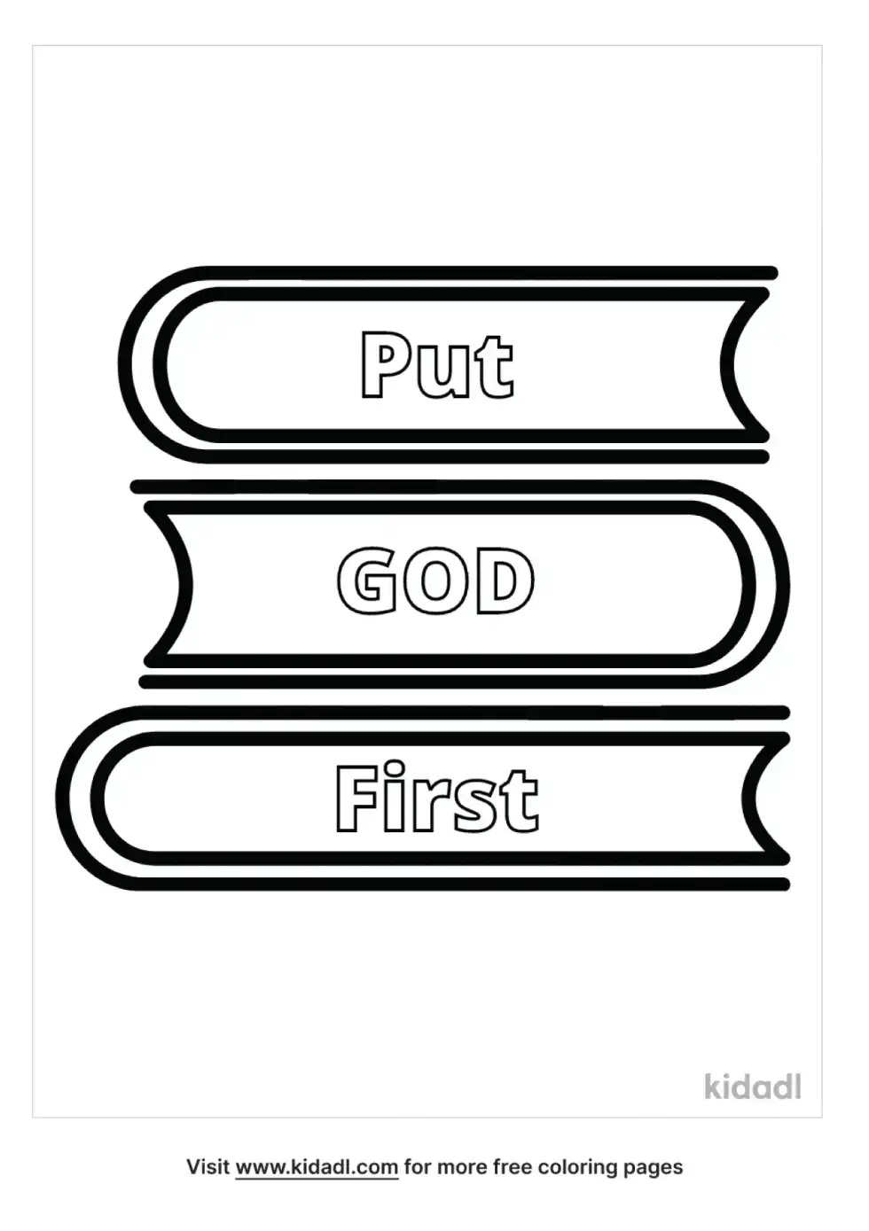 Putting God First Coloring Page