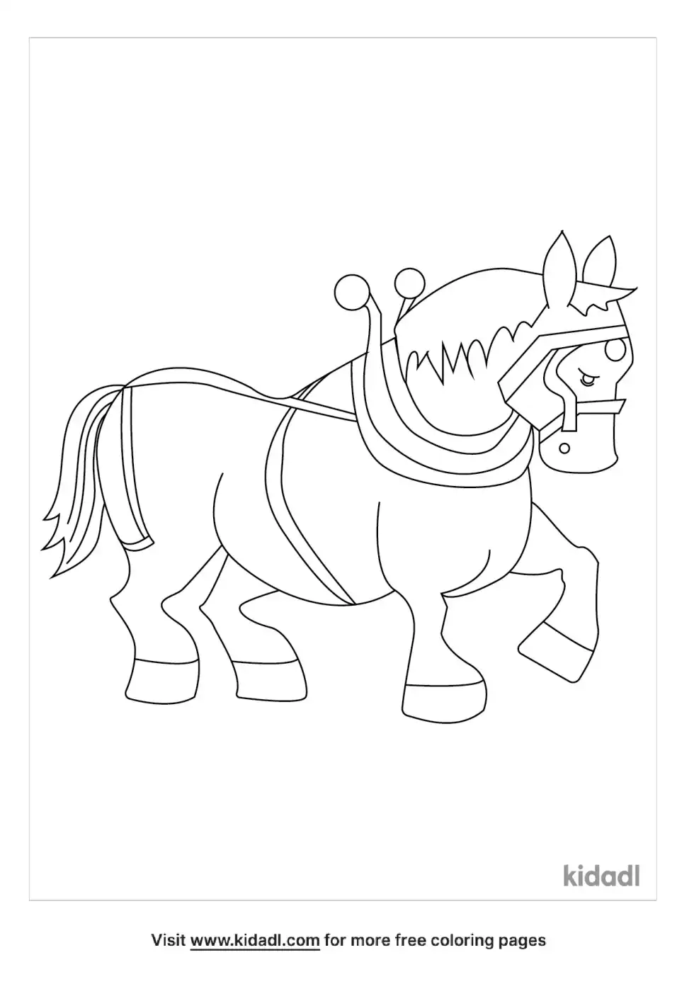 Work Horse Coloring Page