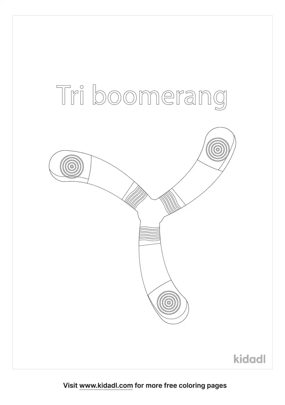 Tri Boomerang Coloring Page