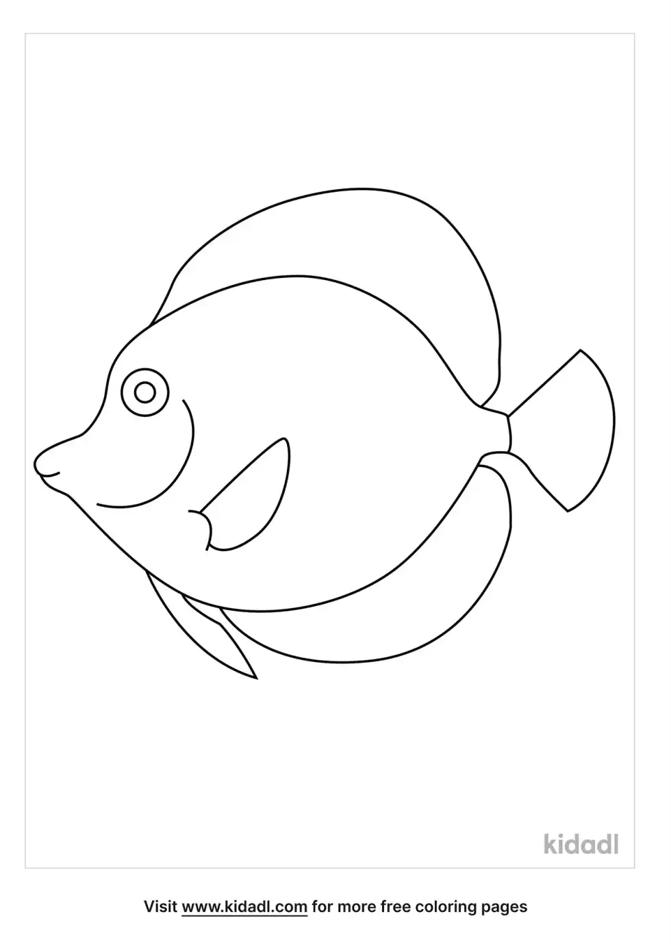 Tang Fish Coloring Page