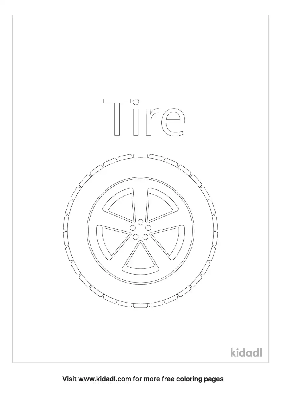 Tire Coloring Page