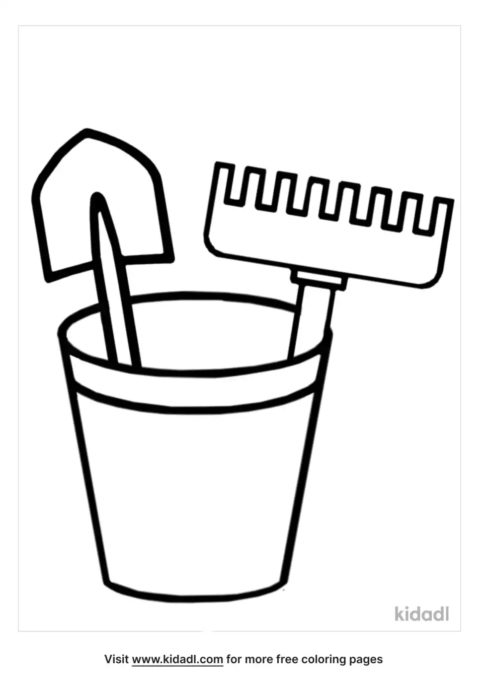 Shovel And Rack Coloring Page