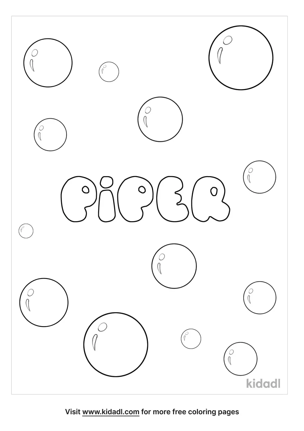 Piper The Name Coloring Page