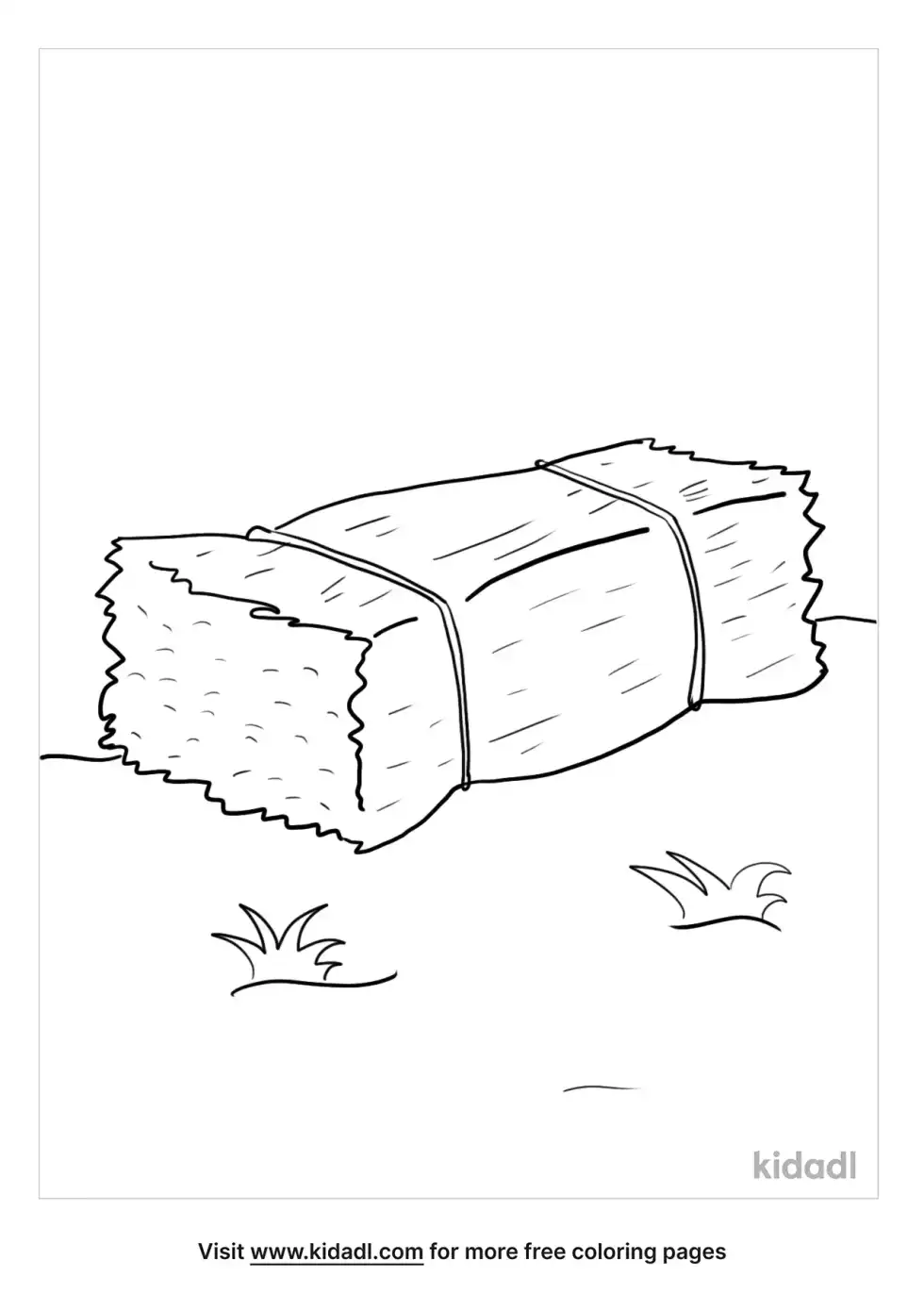 Hay Bale Coloring Page