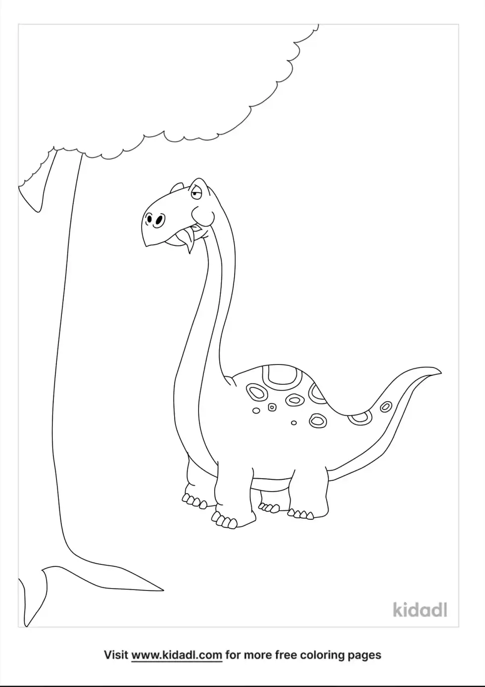 Dinosaur Eating Coloring Page