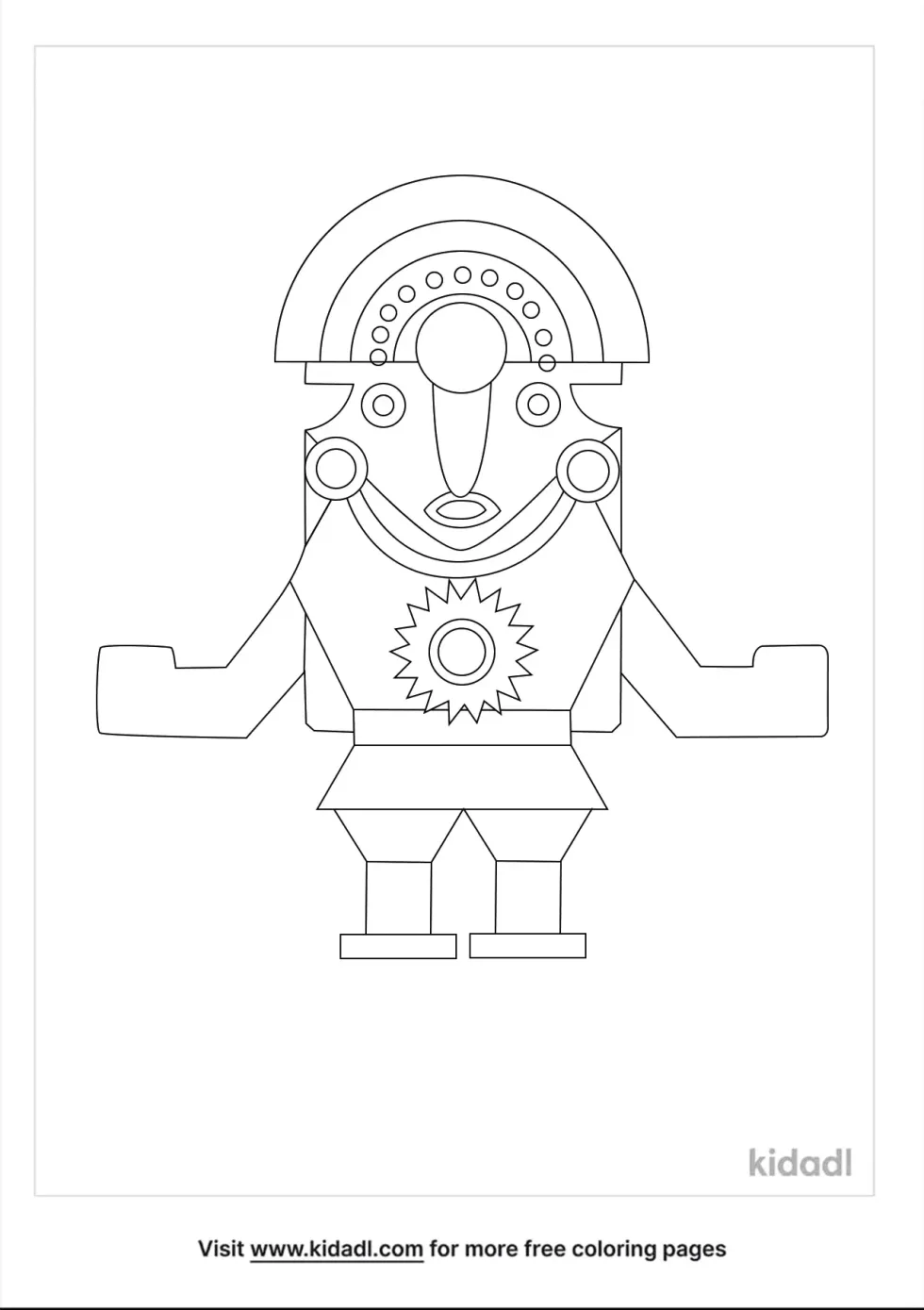 Diosa Quilla Coloring Page