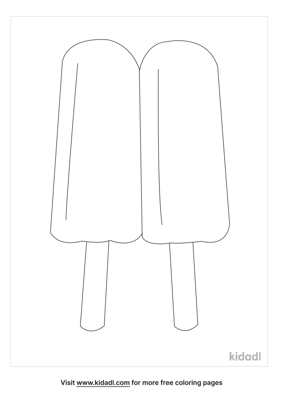 Double Popsicle Coloring Page