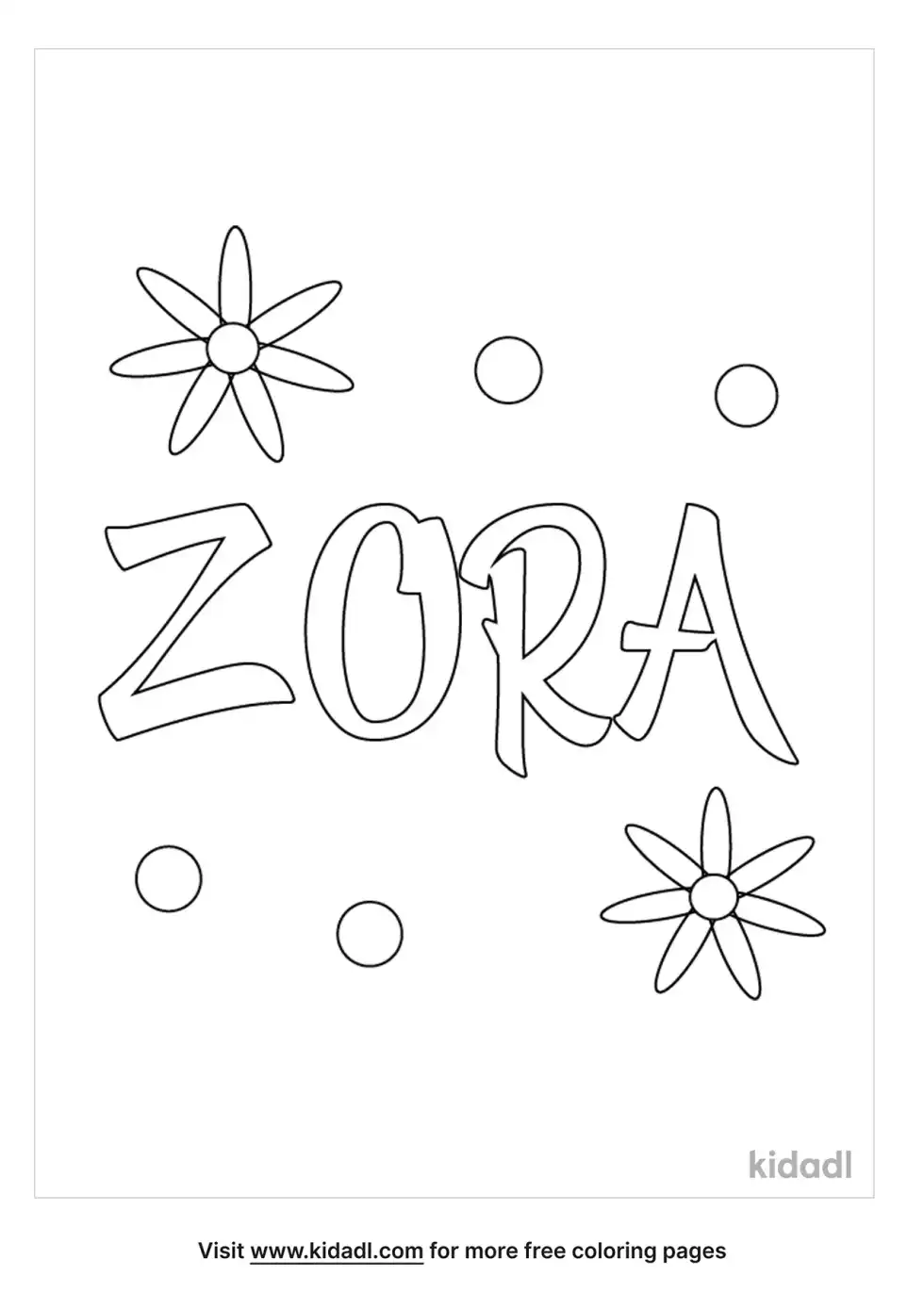 Zora Coloring Page