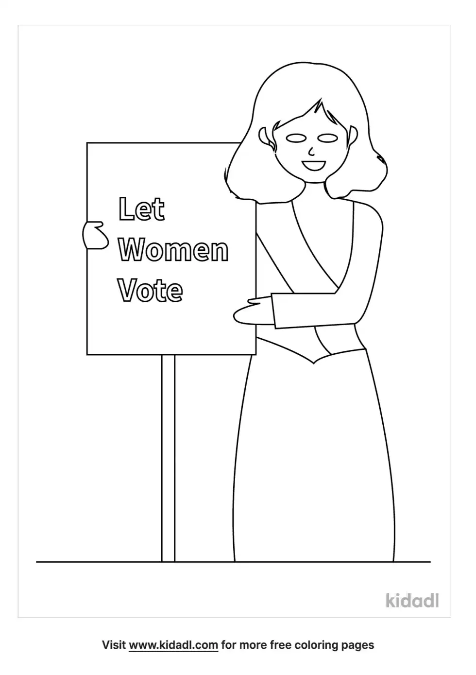 Women's Right To Vote Coloring Page