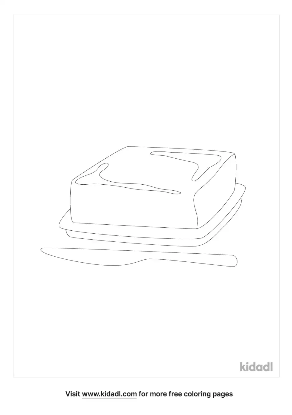 Butter Dish Coloring Page