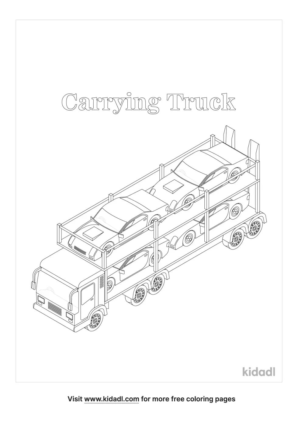 Carrying Truck Coloring Page