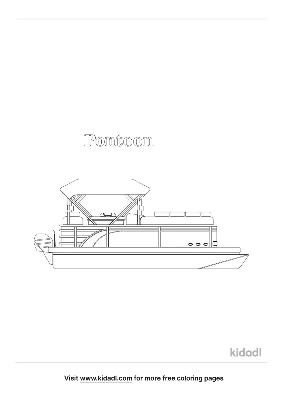 Pontoon Coloring Page