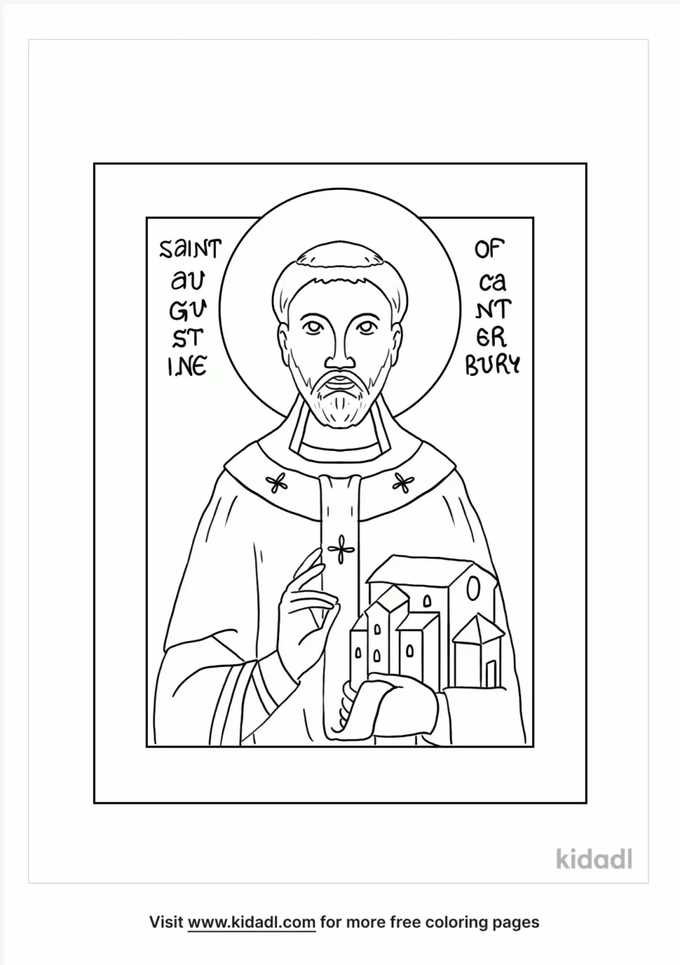 Saint Augustine Of Canterbury Coloring Page