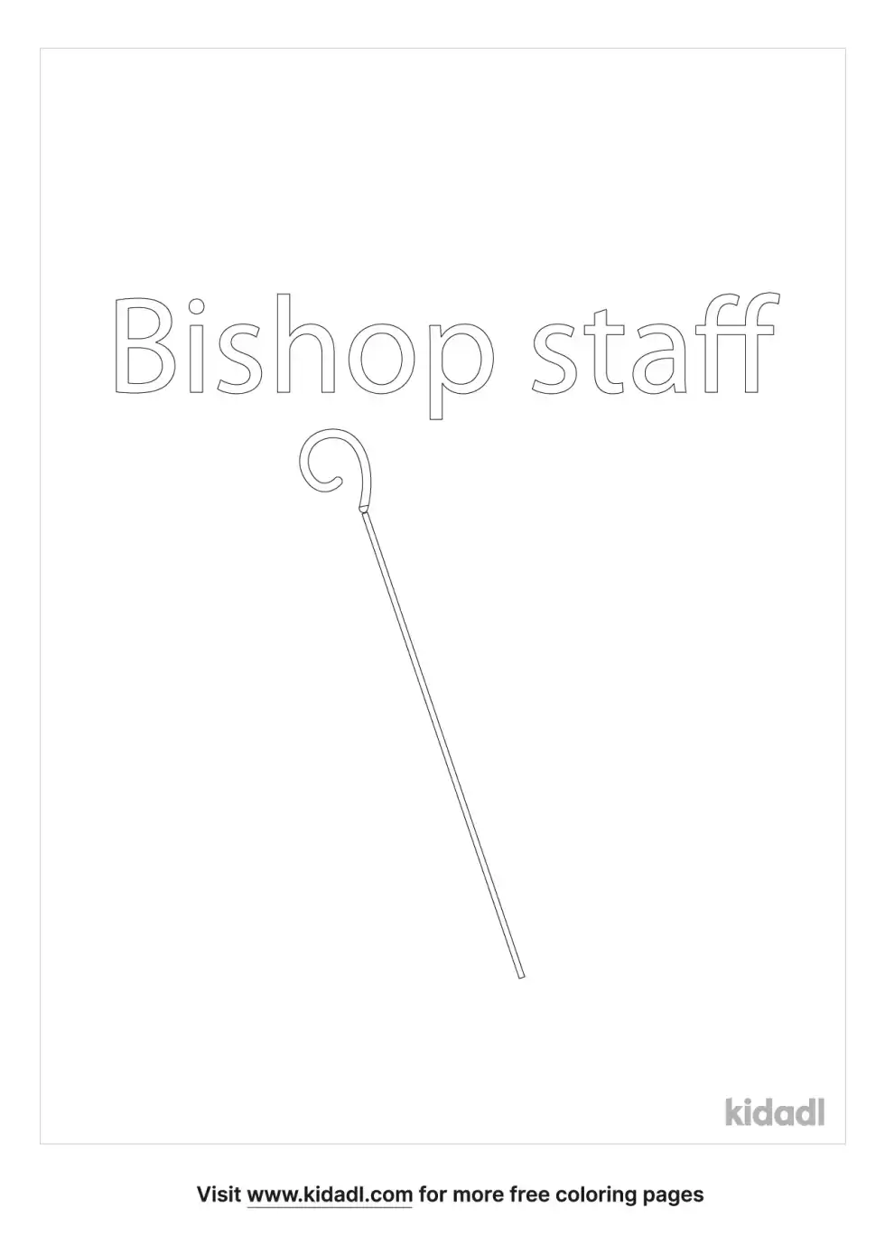 Bishop Staff Coloring Page