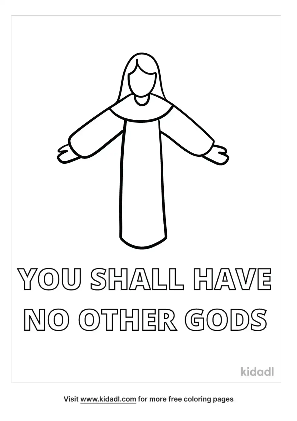 Commandment 1 Coloring Page
