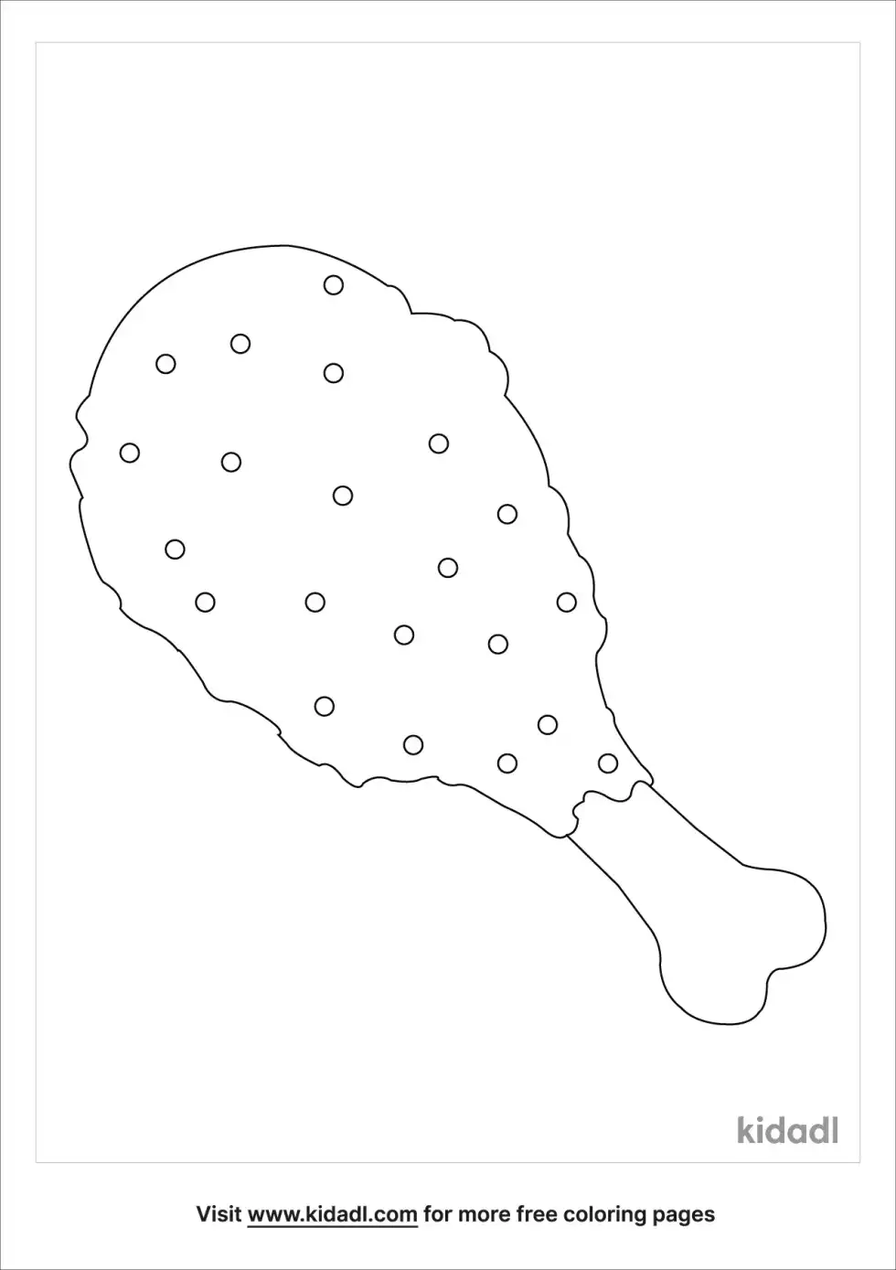 Chicken Drumstick Coloring Page