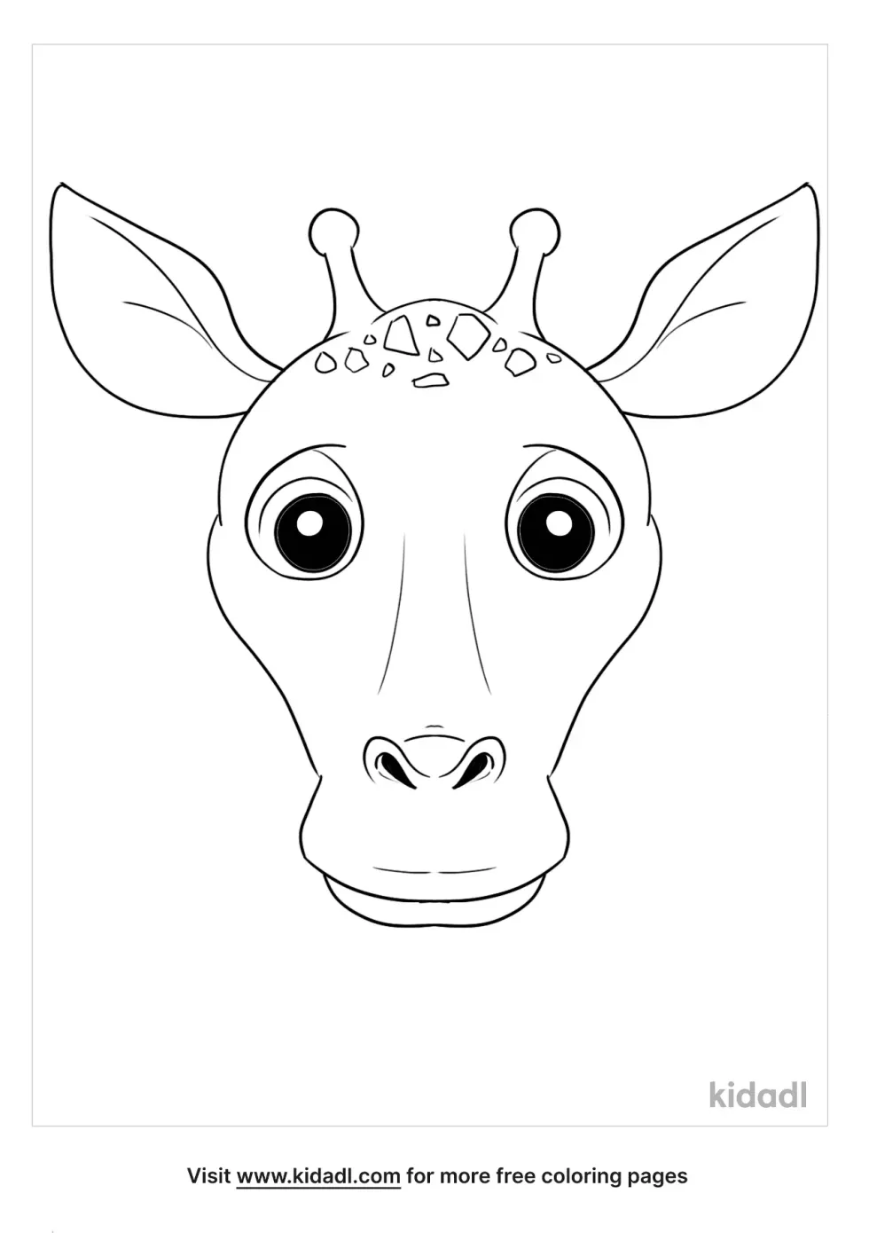 Giraffe Face Coloring Page