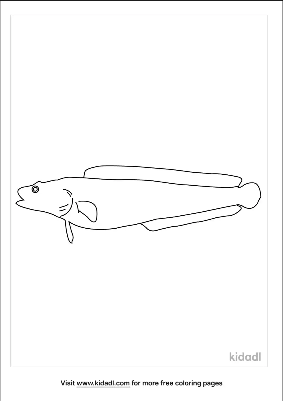 Cusk Fish Coloring Page