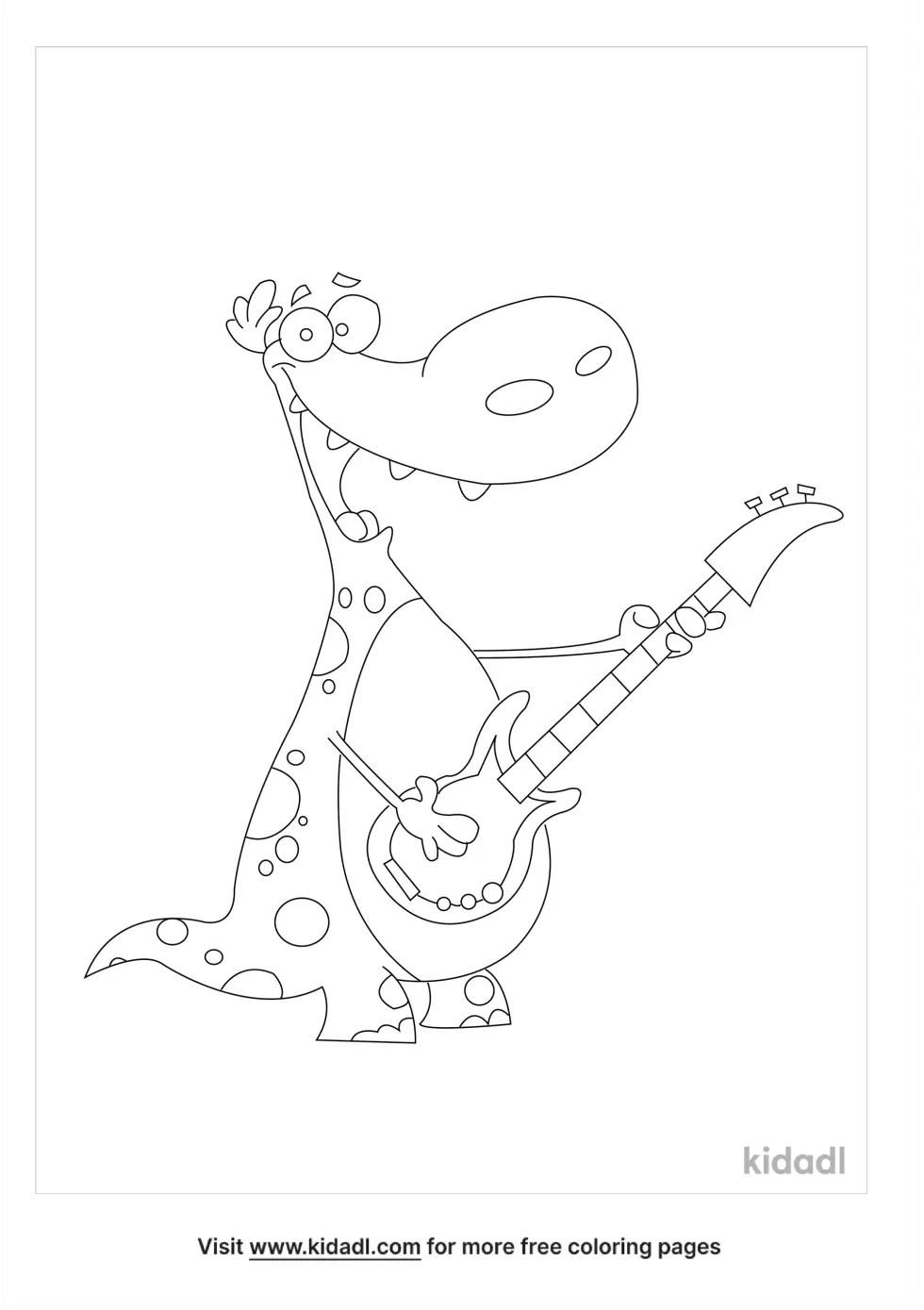 Dinosaur Playing Guitar
