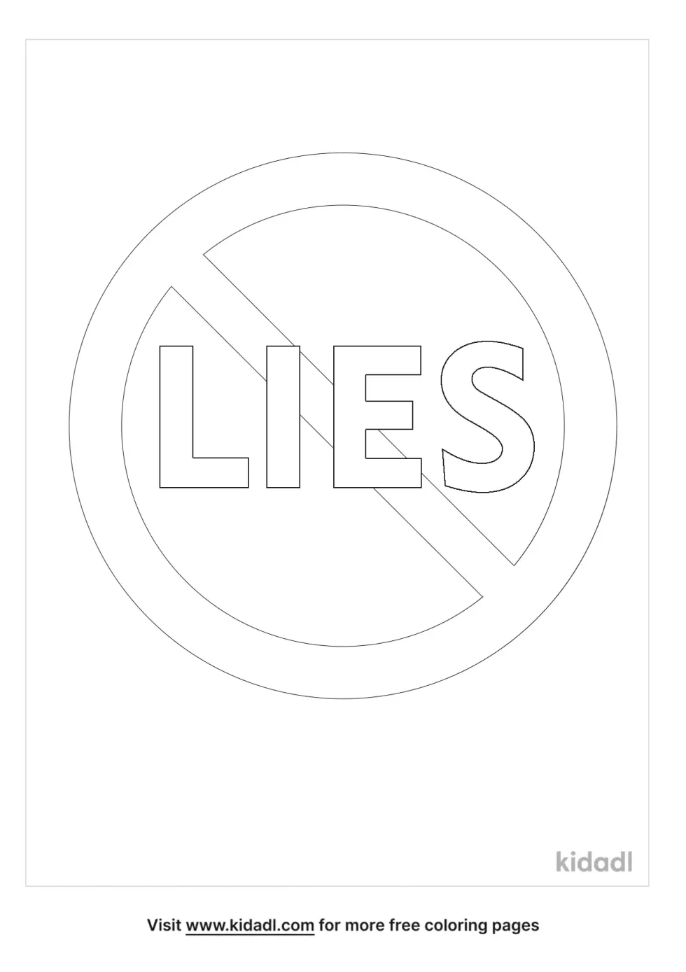 Don't Tell Lies Coloring Page