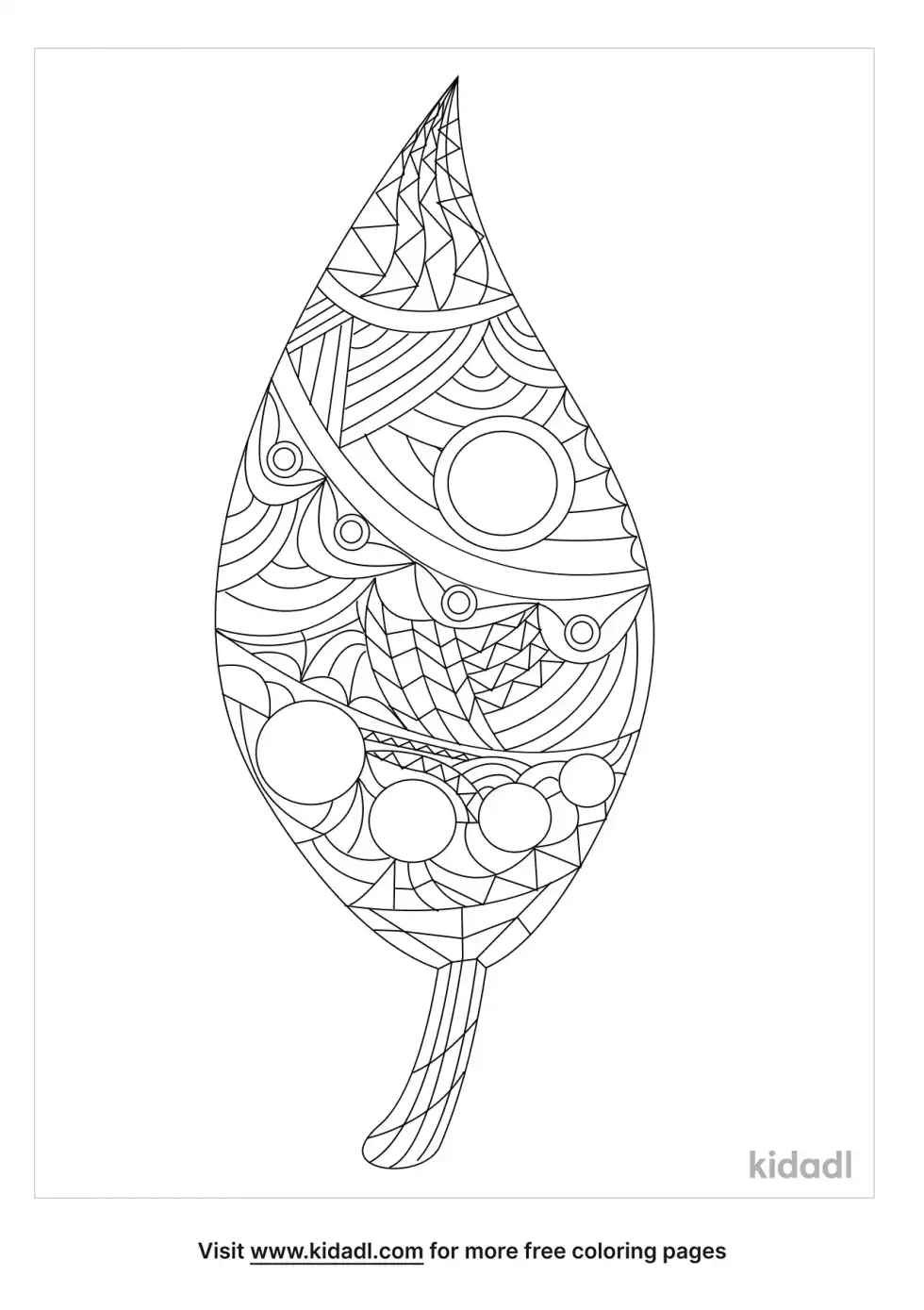 Nature Zentangle Coloring Page