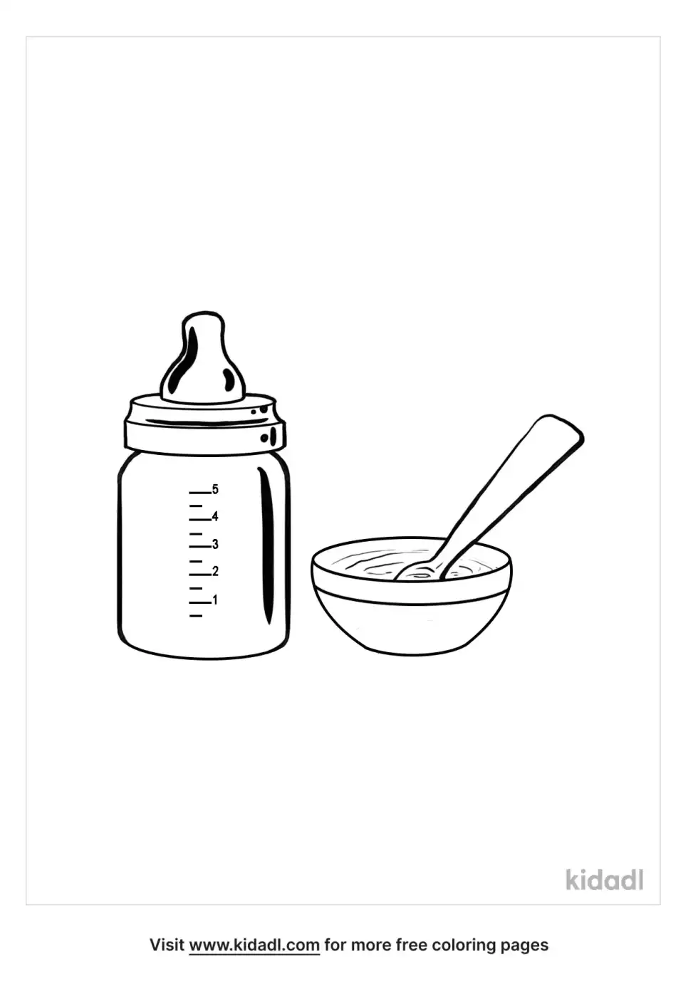 Baby Food Coloring Page