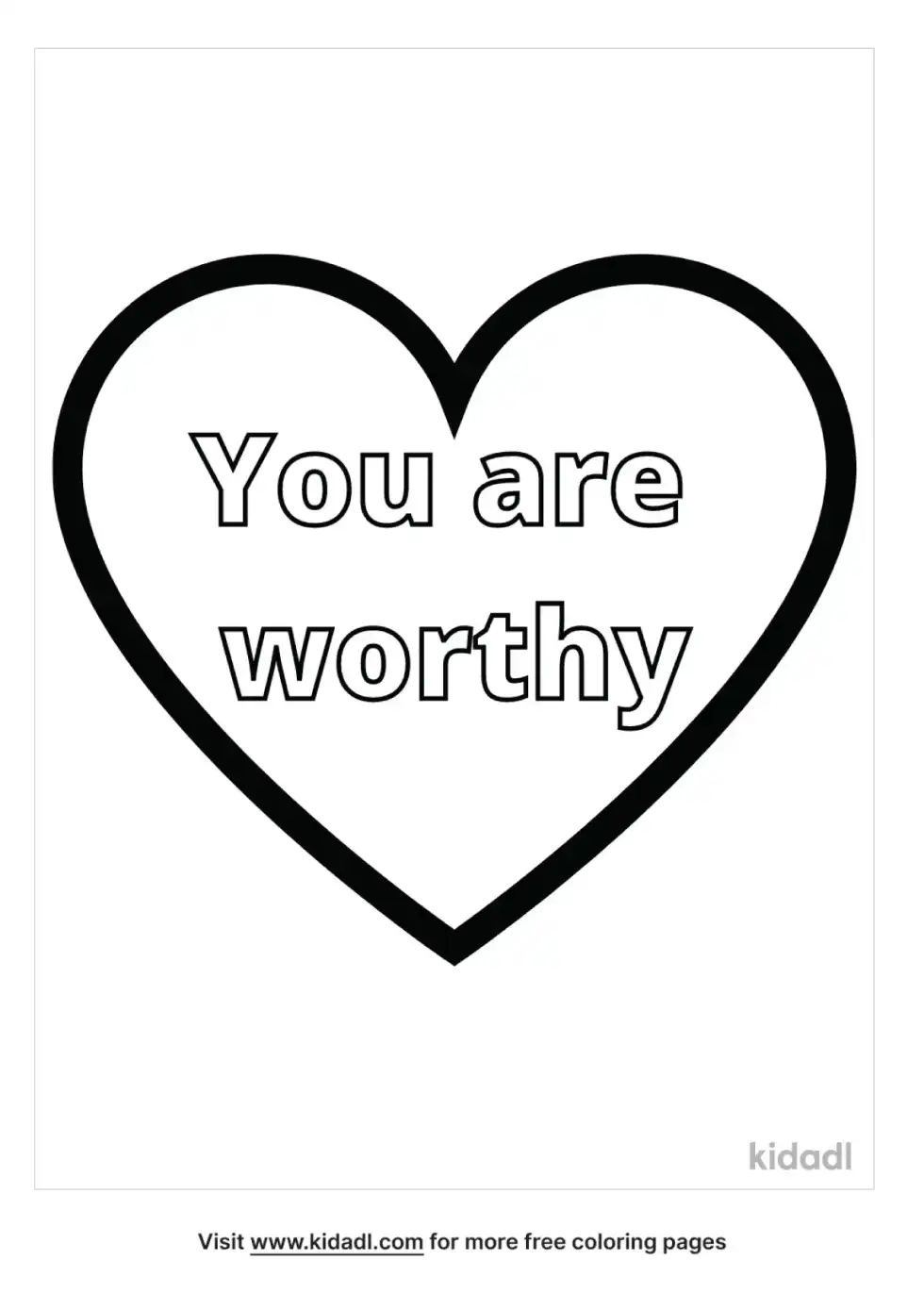 Worthy Coloring Page