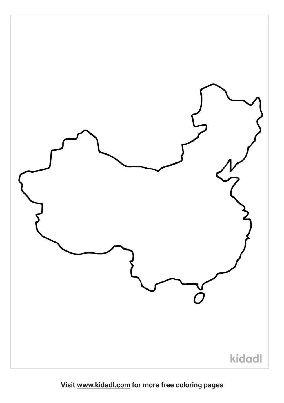 Zhong Guo Map Coloring Page