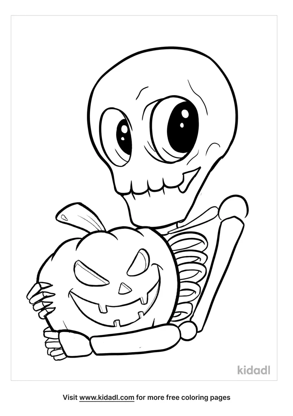 Skeleton And Pumpkin