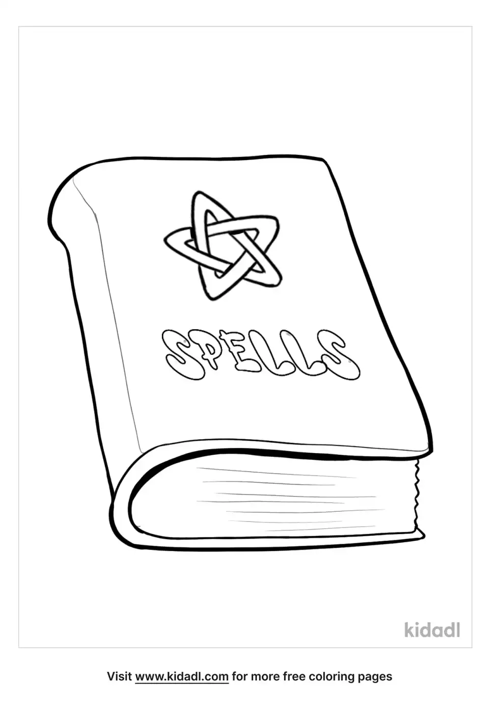Spell Book Coloring Page