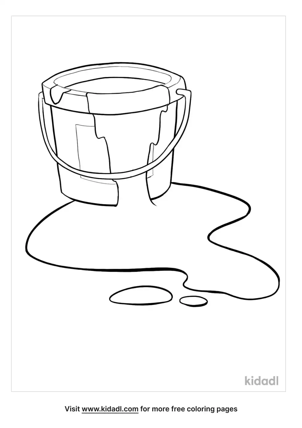 Spilled Pint Bucket Coloring Page