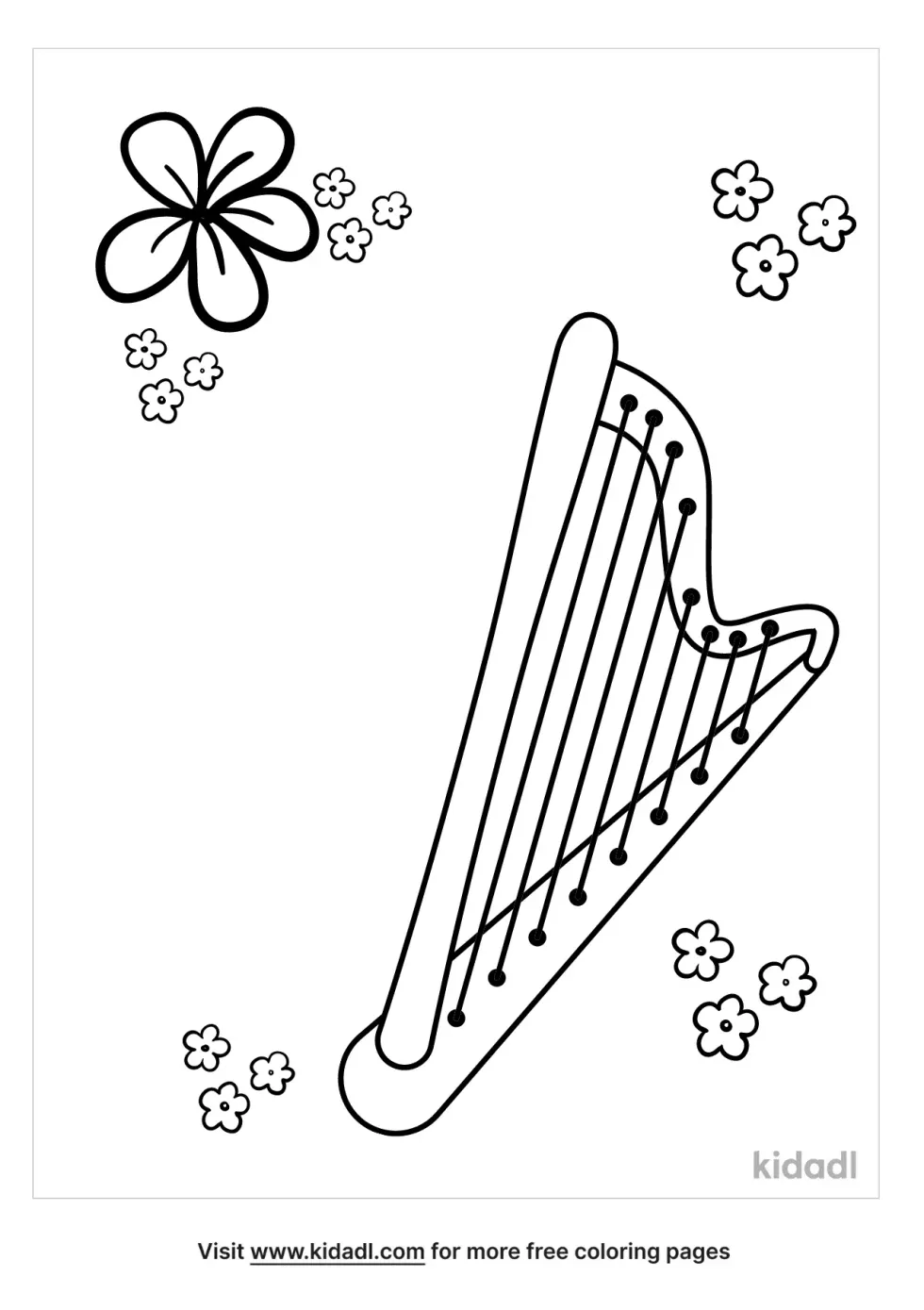 Harp Coloring Page