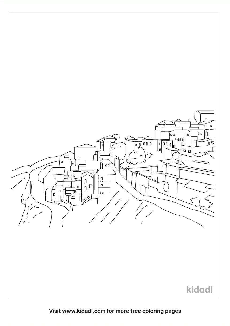 Tzfat Coloring Page