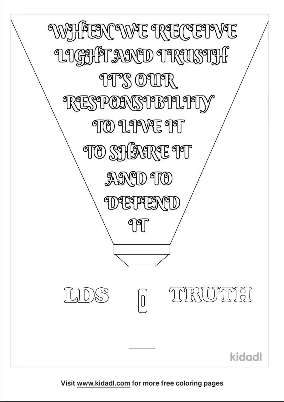 Lds Truth Coloring Page