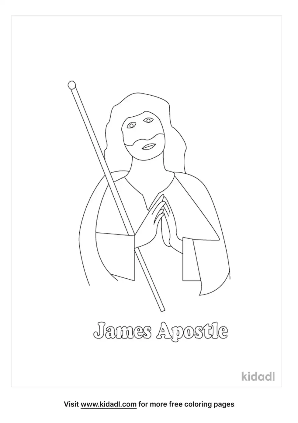 James Apostle Coloring Page