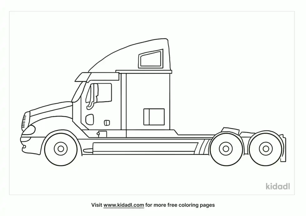 Freightliner Coloring Page
