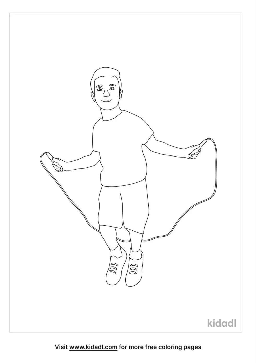 Skipping Coloring Page