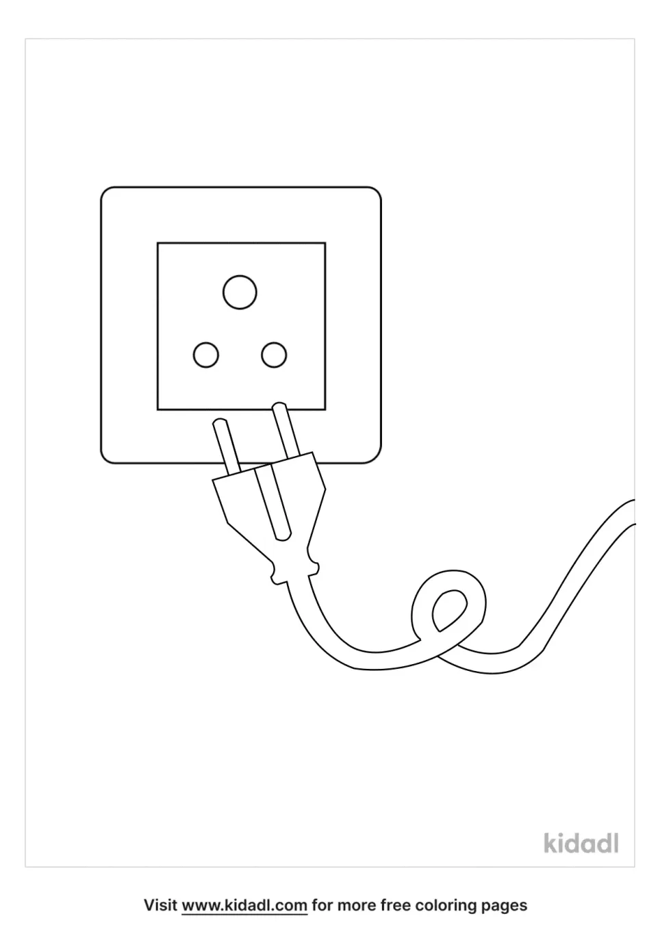 Electric Outlet Coloring Page